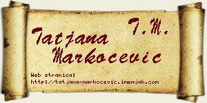 Tatjana Markočević vizit kartica